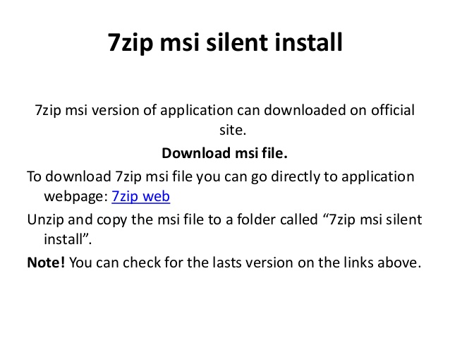 Msi silent install command line example